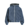 Woolen Collar Cotton Jacket With Fleece