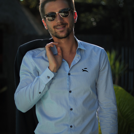 Grozavu Peach‑Skin Shirt – soft touch, sage