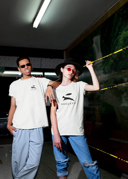 Grozavu Summer Tee – 100% cotton, sky blue