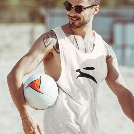 Grozavu Cotton Men Tank Tops – soft jersey, white