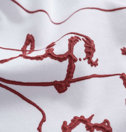 Close-up of Retro Washed Face Letter TShirt – Loose Fit showing vintage graphic detail.