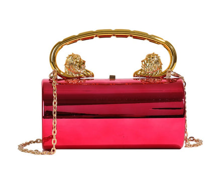 Bolso de moda versátil de color sólido, bolso de acrílico con cadena, bolso cruzado