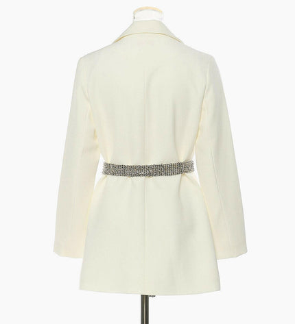 Grozavu's Lace-Up Patchwork Blazer: Fashionable Spring Suit Jacket for Women