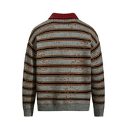 Vintage Twisted Knit Oversized Pullover Winter Sweater