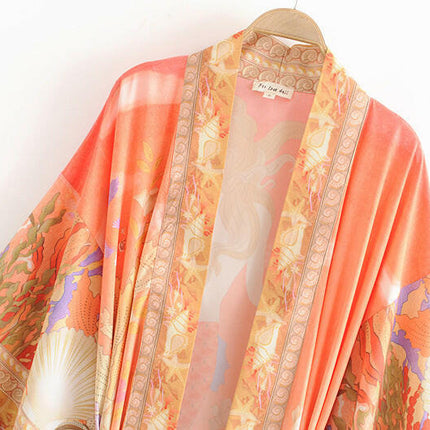 Grozavu's New Kimono Robe: Mermaid Print Fashion Statement at €44.99