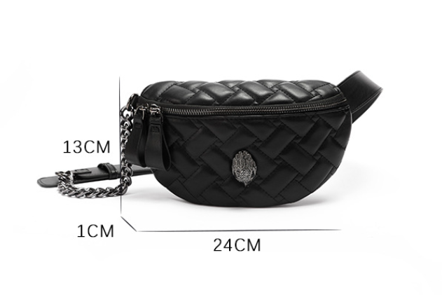 Borsa a spalla a tracolla con testa di aquila