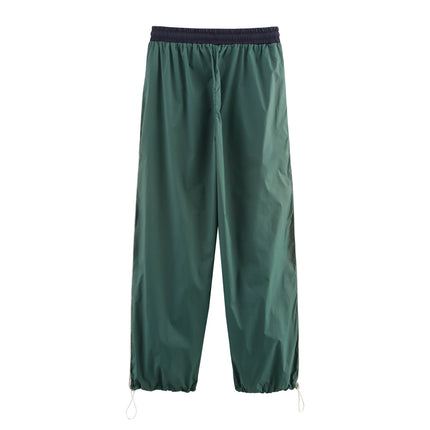 Color Block Jacket and Long Pants Set