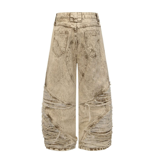 Make old curved knife jeans