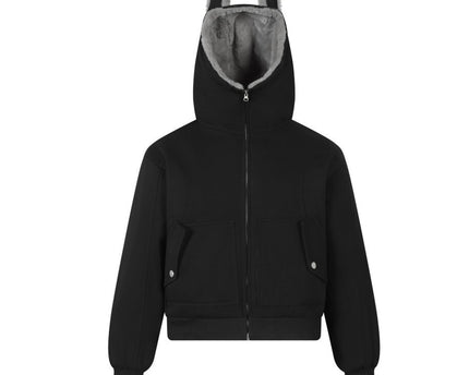 Hanorac cu glugă și fermoar pentru bărbați, stil stradal