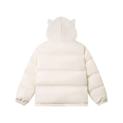 Hooded Cotton Puffer Coat – Loose Fit