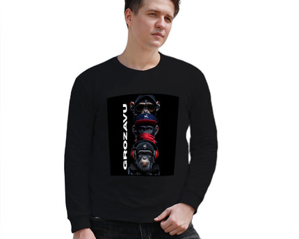 Maglione Grafico Nero – Grozavu Primal Edition