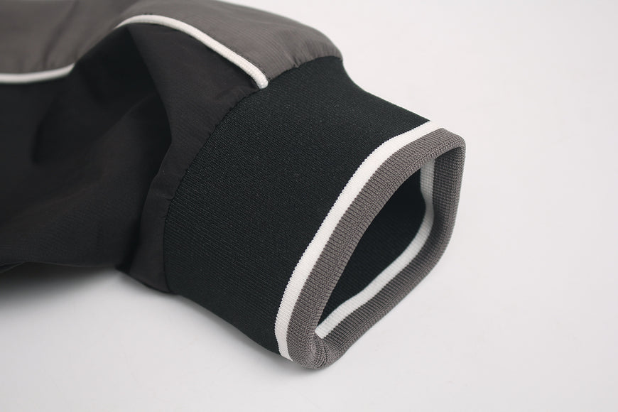 Maglietta Sportiva Impermeabile a V Maniche Lunghe Nera Bianca