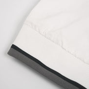 Camisa de Manga Larga con Cuello en V Deportiva Impermeable Negra Blanca