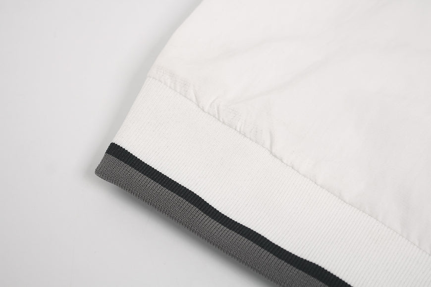 Maglietta Sportiva Impermeabile a V Maniche Lunghe Nera Bianca