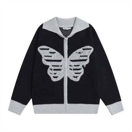 Exclusive Collar Knit Cardigan Sweater urban aesthetic - Image 5