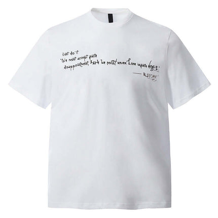Kreativer Buchstaben Druck Lockeres T-Shirt