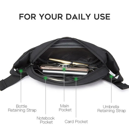 Chest Bag Men's Shoulder Bag Waterproof Crossbody Waist Bag