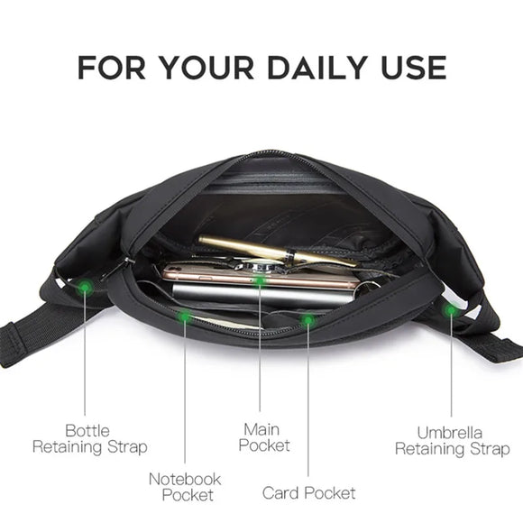 Chest Bag Men's Shoulder Bag Waterproof Crossbody Waist Bag