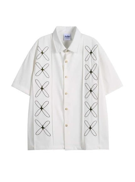 White printed shirts with Grozavu logo
