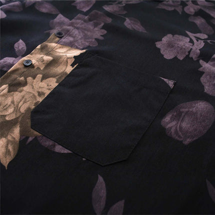 Cămașă cu Mâneci Scurte Florală – Croială Largă