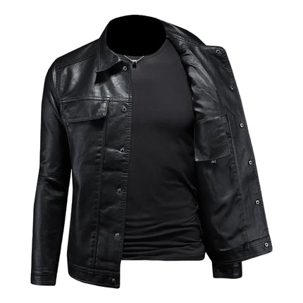 Night Rider Men’s Premium Black Leather Jacket