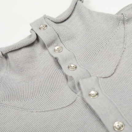 Suéter de punto de calle de cuello alto – Corte holgado