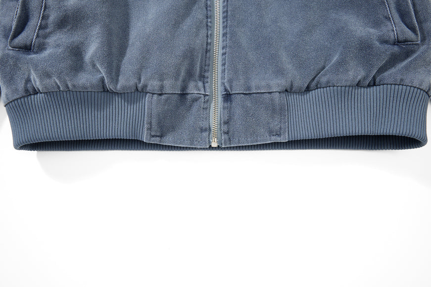 Giacca di cotone con colletto di lana e pile