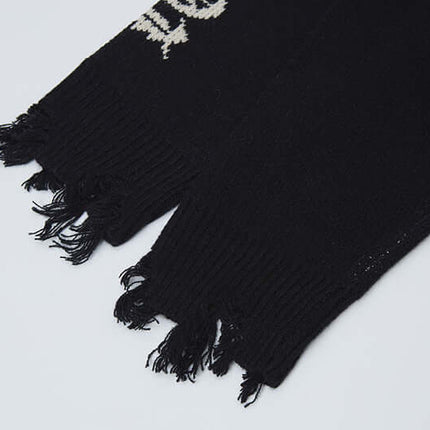 Suéter de punto jacquard cruzado – Corte holgado