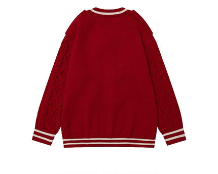 Pull en tricot de Noël avec écharpe