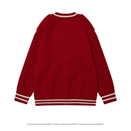 Maglione di Natale a Maglia con Sciarpa