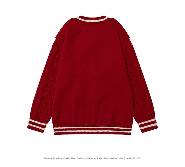 Maglione di Natale a Maglia con Sciarpa