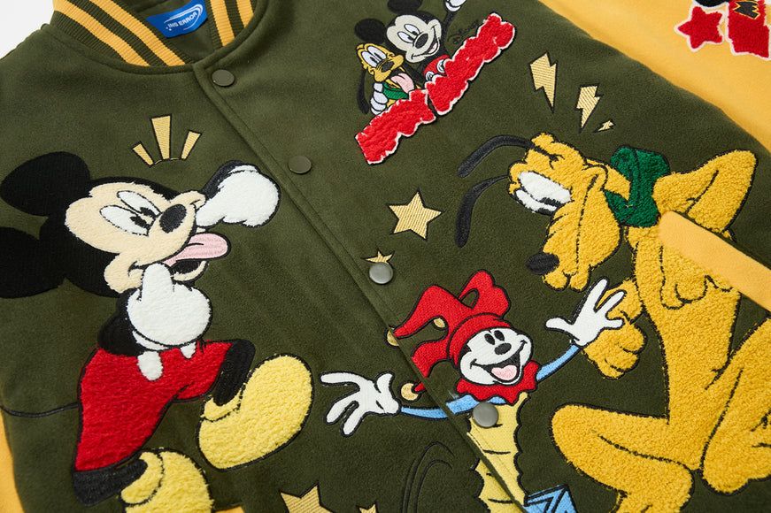 Giacca Ricamata in Stile Retro Cartoon – Cappotto Invernale Caldo