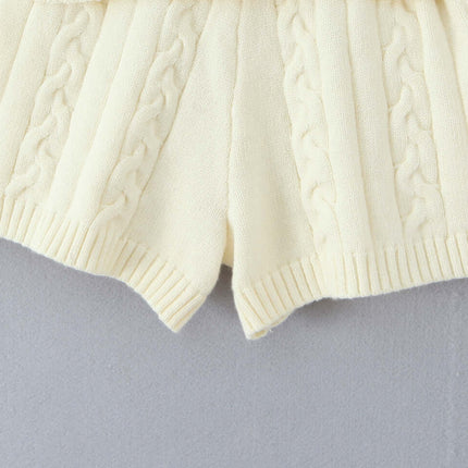 Lässige Slim-Fit gemusterte Wollshorts