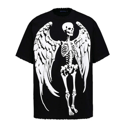 Camiseta Impresa Demonio Calavera – Corte Suelto