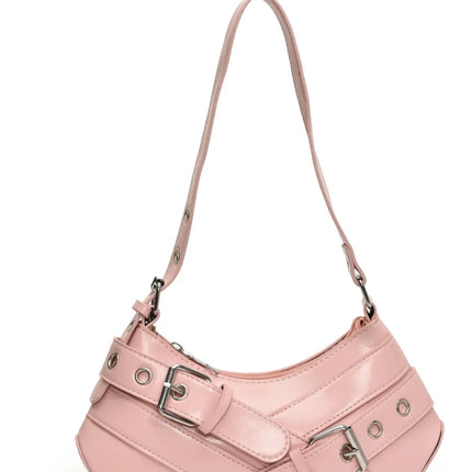 PU Leather Buckle Shoulder Bag