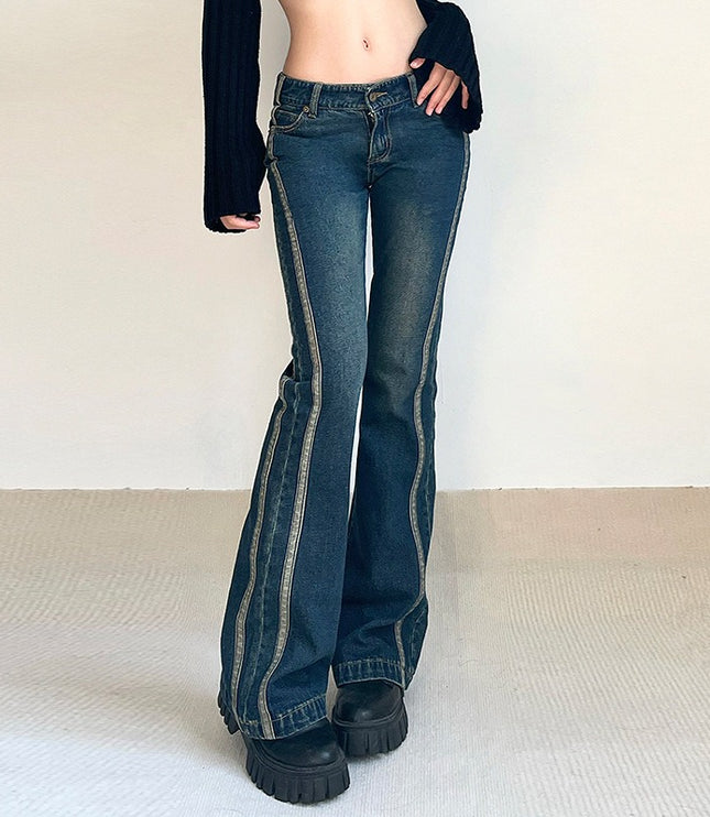 Grozavu Vintage Flared Jeans: Casual Style