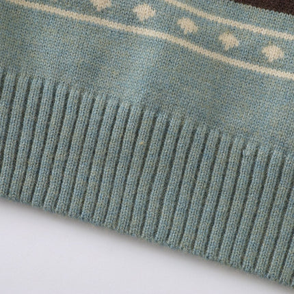 Suéter Fair Isle a Bloques de Color - Corte Suelto