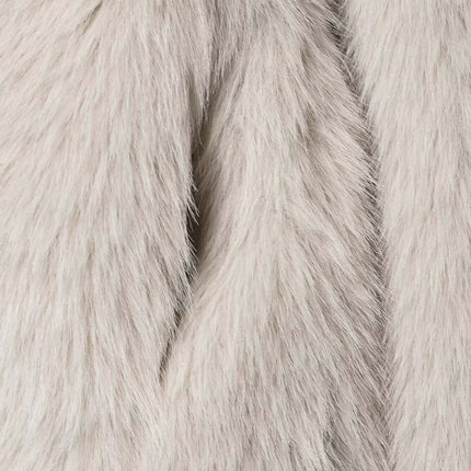 Manteau zippé en fausse fourrure – Coupe élégante