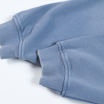 Sudadera con Letra de Strass Lavada Vintage – Corte Suelto