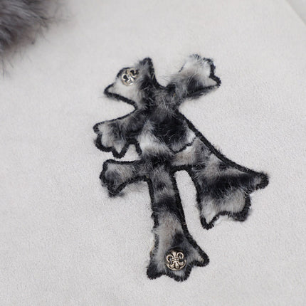 Manteau à capuche brodé – Coupe ample