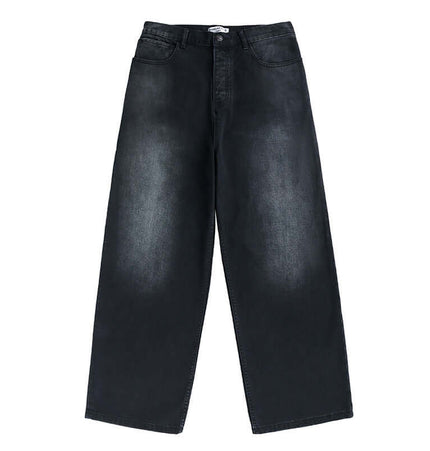 Straight Loose Fit Denim Jeans in black with a straight-leg cut and minimalist design.