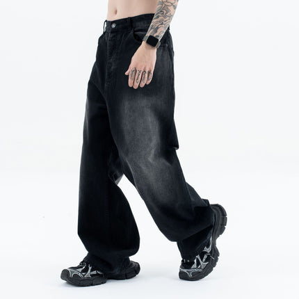 Gerade lockere Passform Denim Jeans für Männer und Frauen