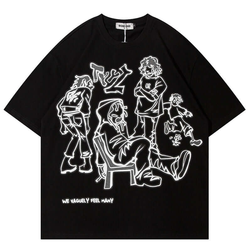 Black short sleeve t-shirt with Grozavu logo