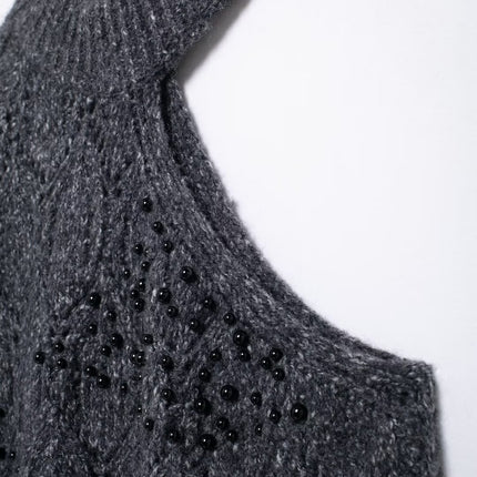 Asymmetrischer Off-Shoulder Strickpullover