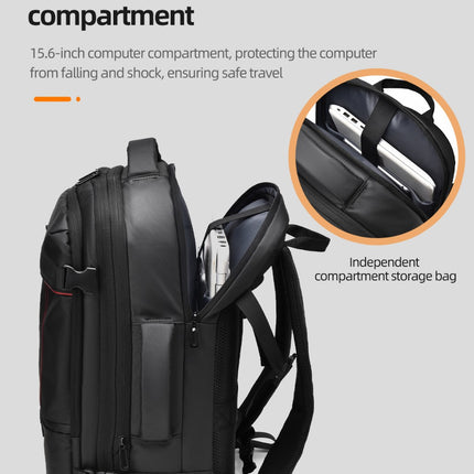 Oxford Cloth Business Travel Backpack – Black, Grey & Blue