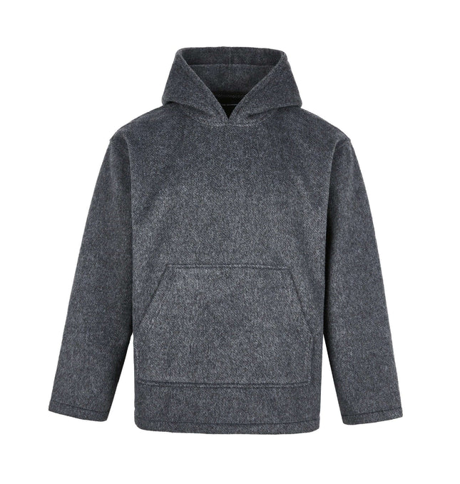 Double-faced Wool Basic Loose Hooded Sweatshirt for Men