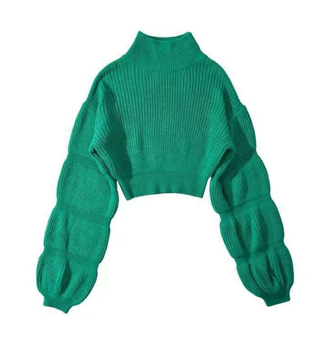 Elegance Redefined: Grozavu's Slim Crop Top Sweater for Women! at €37.99