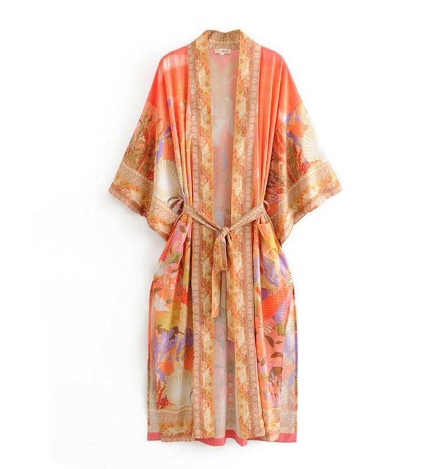 Grozavu's New Kimono Robe: Mermaid Print Fashion Statement at €44.99