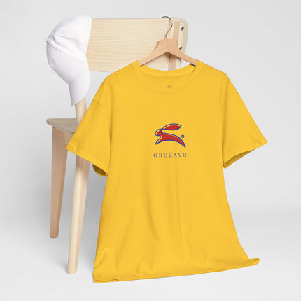 Casual Unisex Heavy Cotton Tee - Grave Logo, Perfect for Everyday Wear