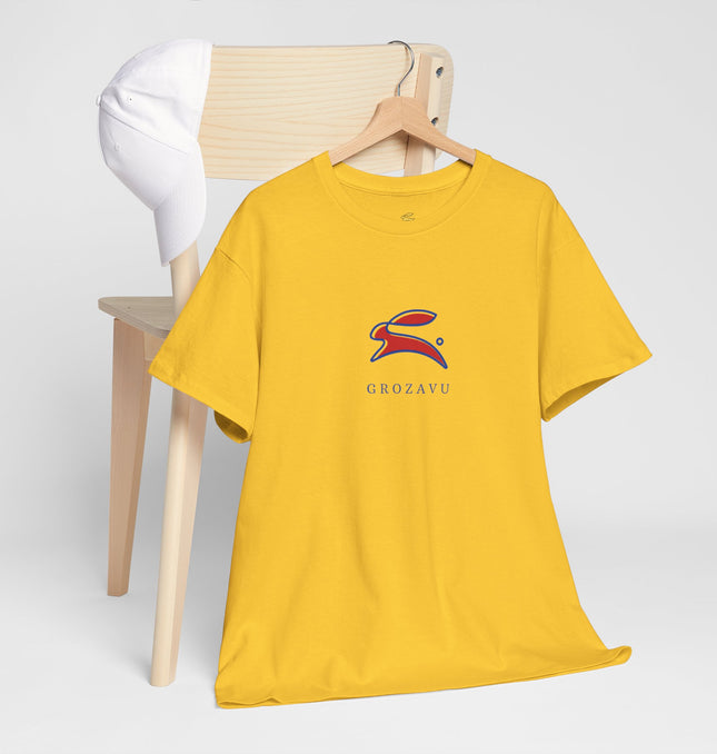 Casual Unisex Heavy Cotton Tee - Grave Logo, Perfect for Everyday Wear